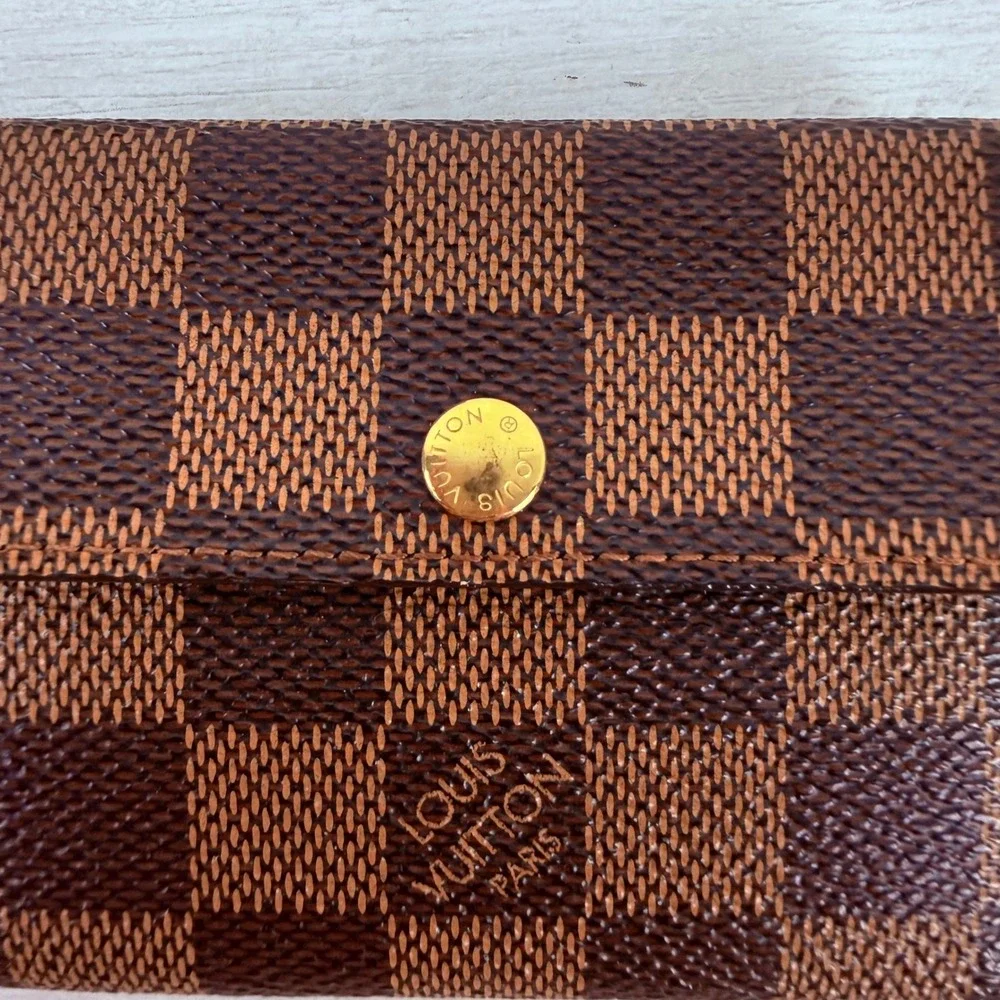 Louis Vuitton Ludlow Wallet Brown Damier Ebene Luxury Classic Coated Canvas